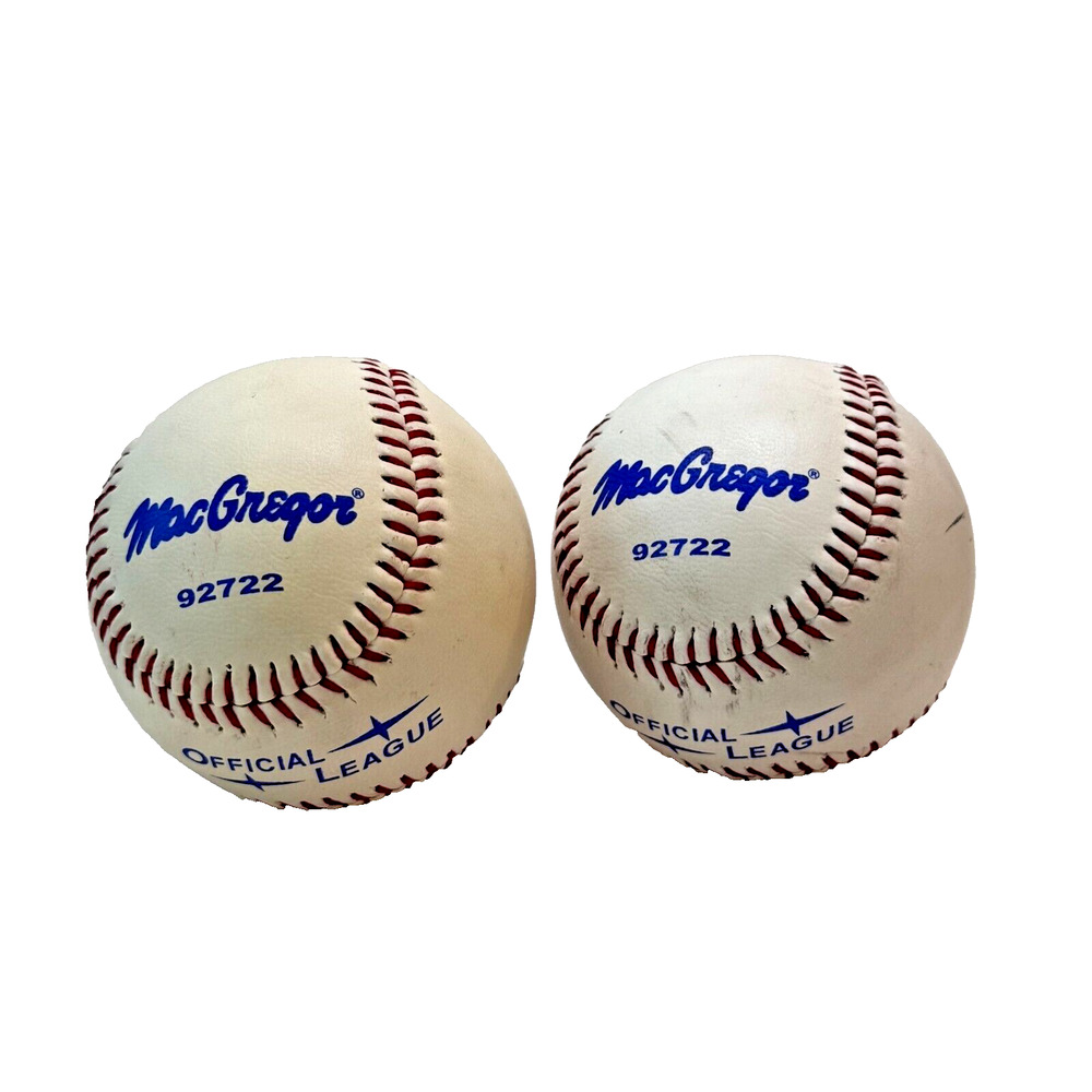 2x MacGregor Baseballs VTG EUC Official League 92722 5oz Cork and Rubber Core